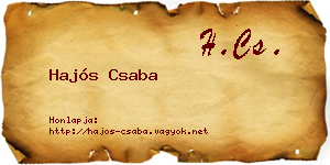 Hajós Csaba névjegykártya