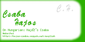 csaba hajos business card